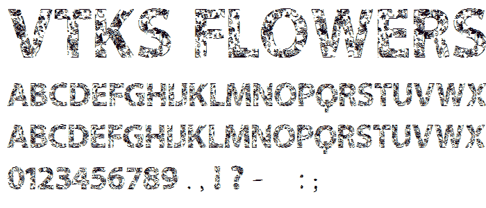 VTKS FLOWERS IN OUR SOUL font